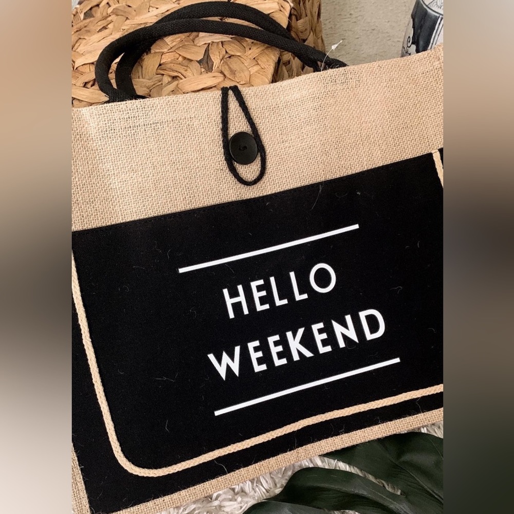 Hello Weekend Tote Bag